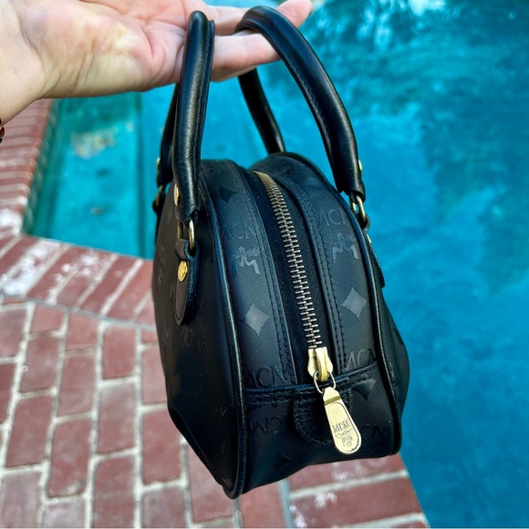 MCM Black Vintage Visetos Mini Handbag - Picture 6 of 10